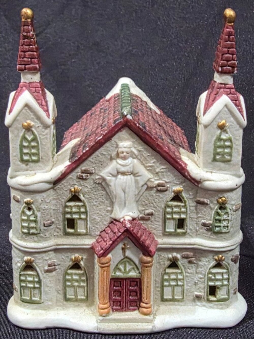 Sugar Creek County small GOTHIC CHURCH Dickens Christmas Village building NO BOX